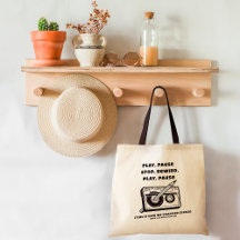 Drôle Sac fourre-tout cadeau Cassette-Crayon Vinta