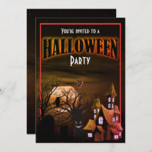 Drôle Scary Halloween Party Invitation