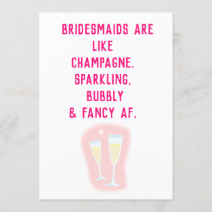 Drôle Serez-vous ma servante d'honneur ? Carte de 