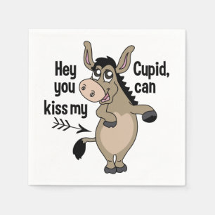 Drôle serviettes en papier anti-Valentine Donkey