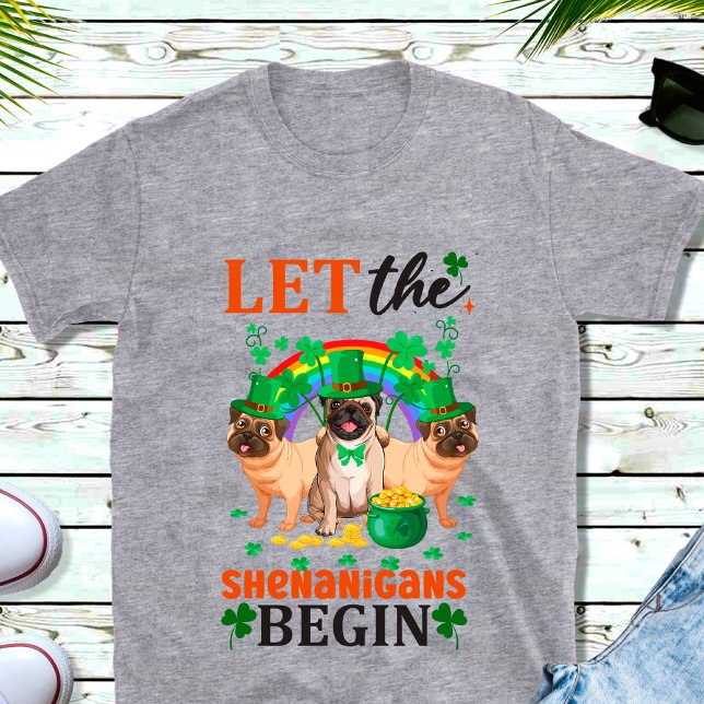 Drôle Shenanigans Chiens T-shirt Jour de la Saint  (Créateur téléchargé)