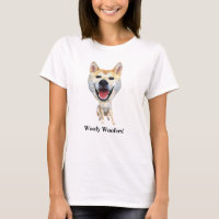 Drôle Shiba Inu Dog T-Shirt femme
