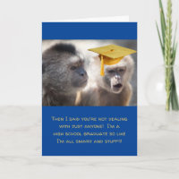 Drôle Singe Happy Graduation Carte de voeux