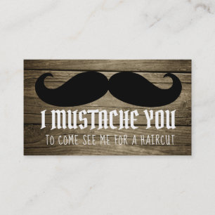 Drôle slogan de coupe-cheveux Moustache Cartes de 