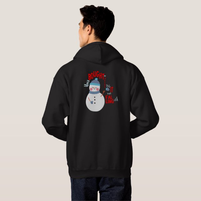 Drôle Snowman Mitten Texte cadeau sur Sweat - shir (Dos entier)