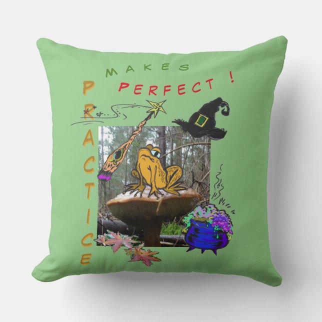 Drôle Sorcière Toad Cartoon Humour Cust. Coussin d (Recto)