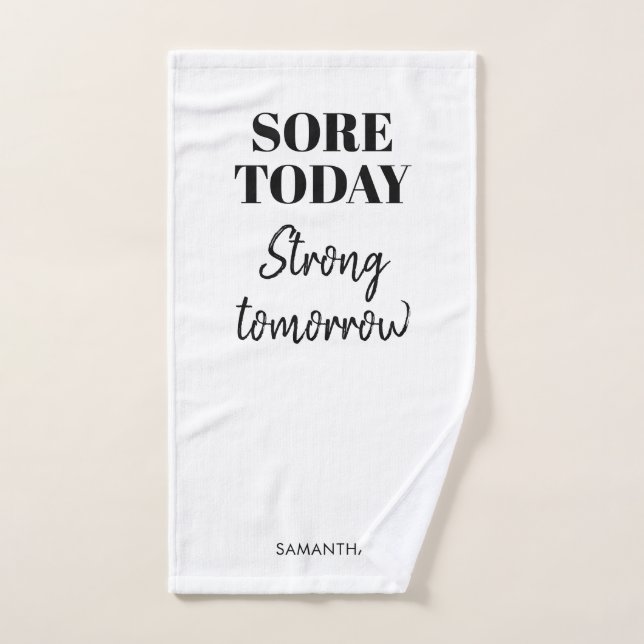 Drôle Sore Aujourd'Hui Fort Demain Nom Exercice Gy (Serviette à main)