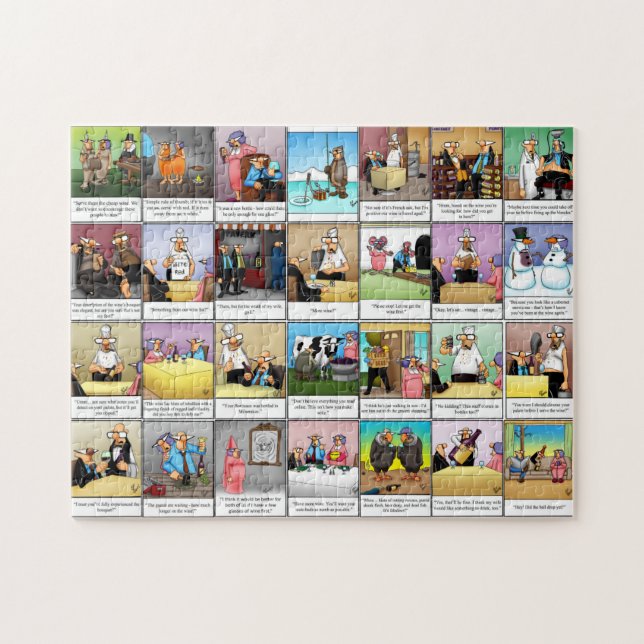Drôle Spectickles Vin Humour Puzzle (Horizontal)