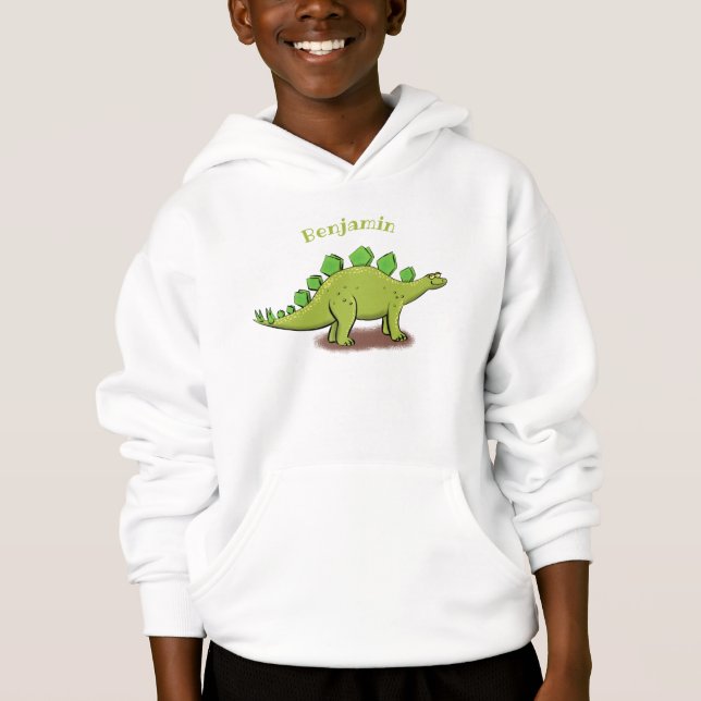 Drôle stegosaurus dinosaure dessin animé (Devant)