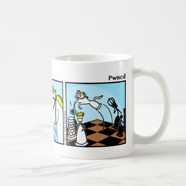 Drôle Stickman Pwned Mug (Droite)