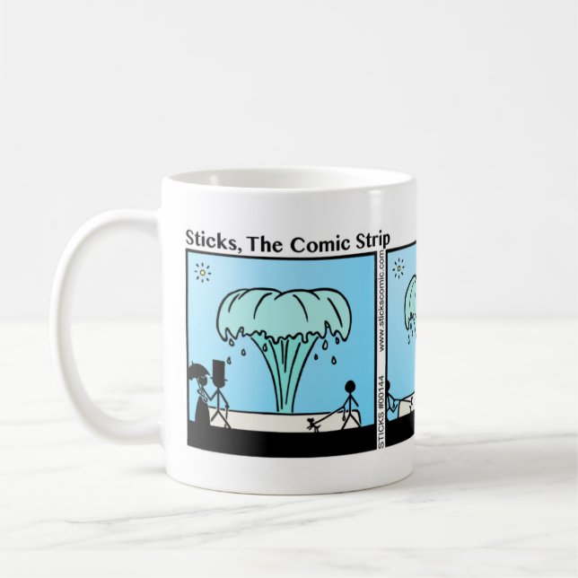 Drôle Stickman Water Fountain Mug (Gauche)