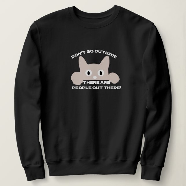 Drôle Sweatshirt de mème de chats - People Chat Sl (Design devant)