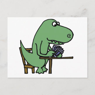Drôle T-Rex Dinosaur Jouer Cartes