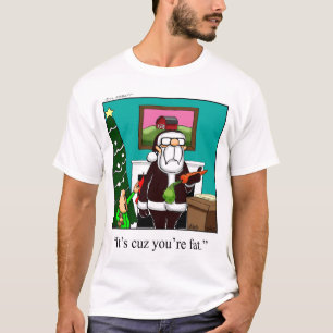 Drôle T-shirt Cartoon Père Noël Noël