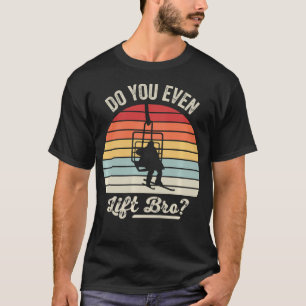 Drôle T-Shirt Ski Lift Frère Rétro Vintage Ski