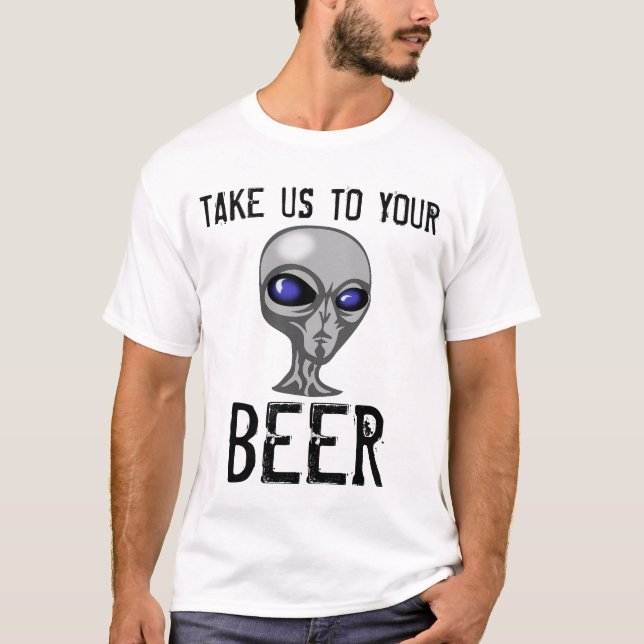 Drôle T-shirts BEER, Alien (Devant)