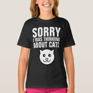 Drôle T-shirts CAT ENFANTS, DÉSOLÉ JE CROYAIS DES