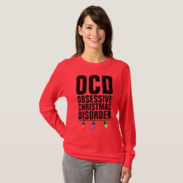 Drôle t-shirts de Noël, OCD OBSESSIVE DISORDER (Devant entier)