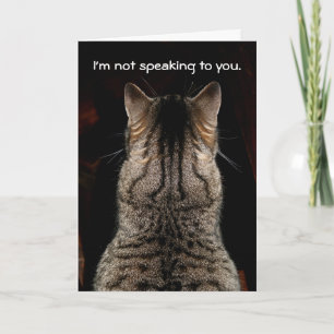 Drôle Tabby Cat Carte d'anniversaire