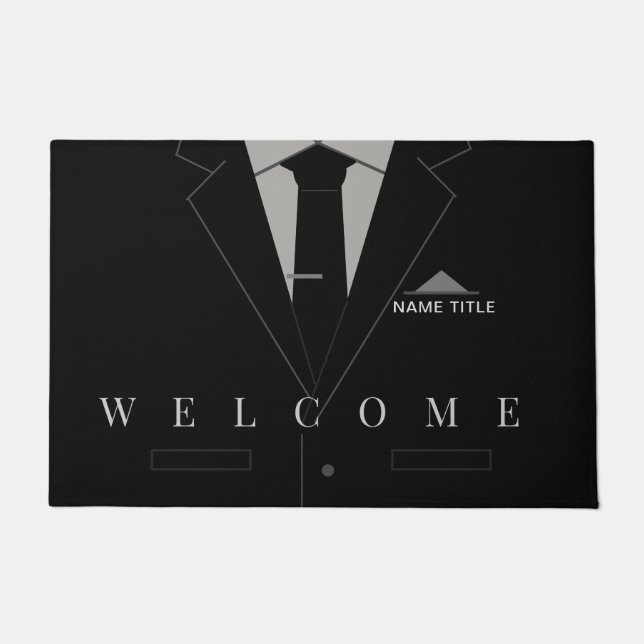 Drôle tapis de portes d'entreprise avec le texte d (Devant)
