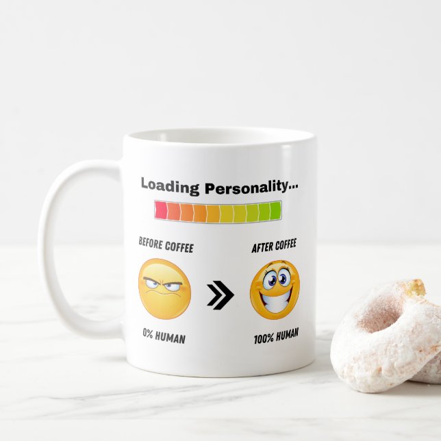 Drôle Tasse de café pour les amateurs de café (Avec donut)