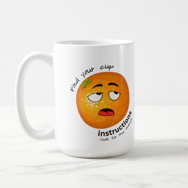 drôle tasse pour les buveurs fruités oublieux (Gauche)