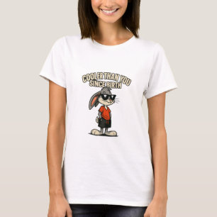 Drôle Tee de dessin T-shirt Bunny Cool