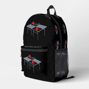 Drôle Tennis De Table Servi, Sac À Dos À Imprimer 