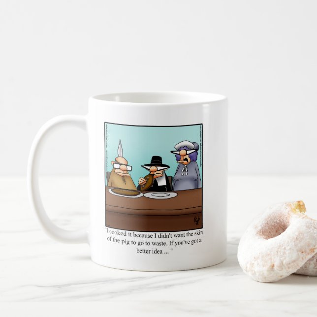Drôle Thanksgiving Football Humour Mug (Avec donut)