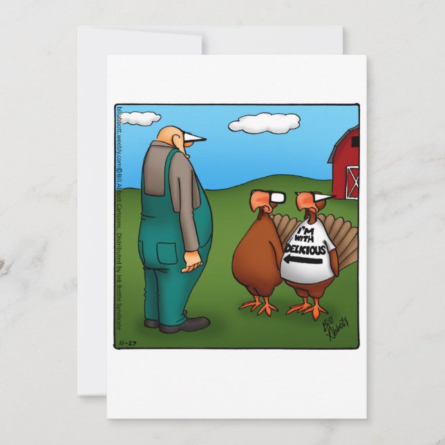 Drôle Thanksgiving Humour Carte de vacances (Devant)