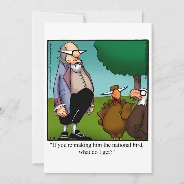 Drôle Thanksgiving Humour Carte de vacances (Devant)