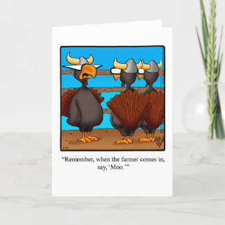 Drôle Thanksgiving Humour Carte de vacances