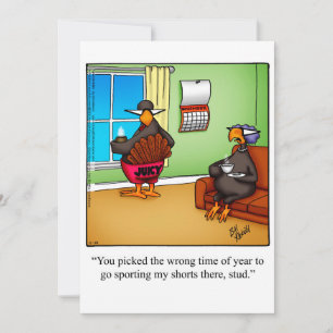 Drôle Thanksgiving Humour Carte de vacances
