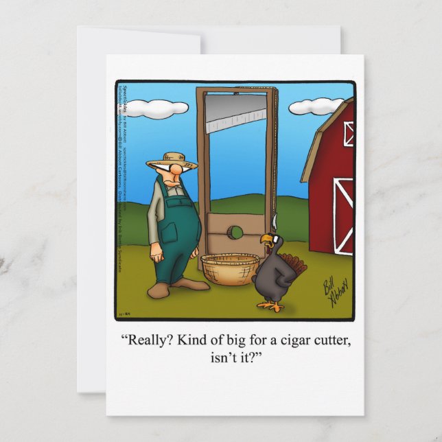 Drôle Thanksgiving Humour Carte de vacances (Devant)