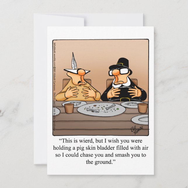 Drôle Thanksgiving Humour Dîner Invitations (Devant)