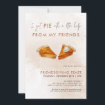 Drôle Thanksgiving Invitation Friendsgiving Dîner<br><div class="desc">This punny Thanksgiving Dinner Objets a main-painted watercolor Thanksgiving pie that will be sure to make your guests smile ! Easily edit most wording to match your event ! Text colors are fully editable —> click the "Customize Further" button to edit!</div>
