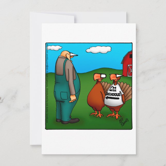 Drôle Thanksgiving Invitation "I'm with Delicious" (Devant)