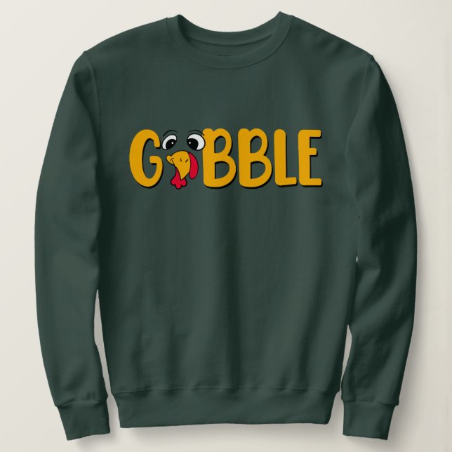 Drôle Thanksgiving Turquie Sweatshirt (Design devant)