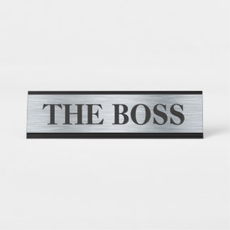 Drôle "The Boss" plaque de nom de bureau - couleur
