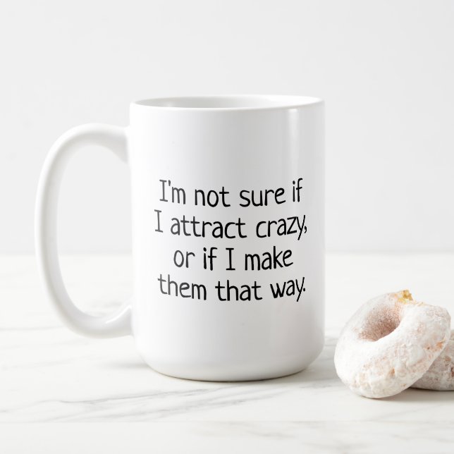 Drôle Thérapie Mug Crazy Citation Simple Coffee Cu (Avec donut)