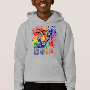 Drôle tigre coloré à l'aquarelle