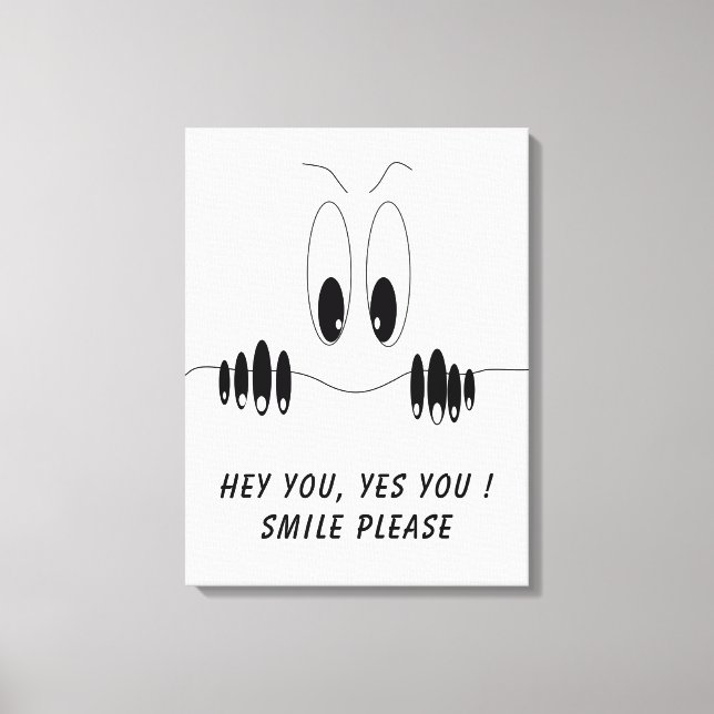Drôle toile Imprimer avec Yeux Curiosity - Smile (Recto)