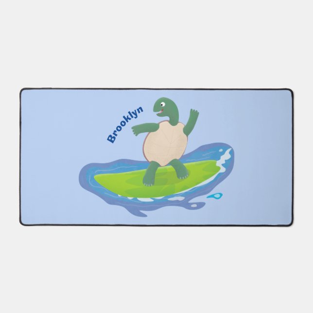 Drôle tortue vague de surf dessin animé (Recto)