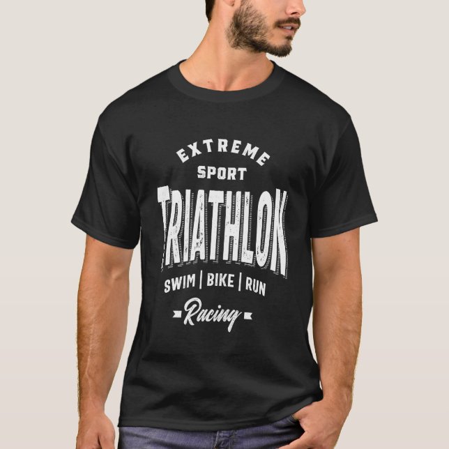 Drôle Triathlon Graphic T-shirt pour l'entraînemen (Devant)