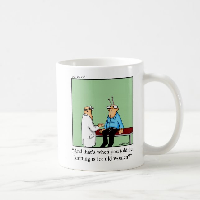 Drôle Tricot Humour Mug cadeau (Droite)