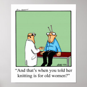 Drôle Tricot Humour Poster cadeau