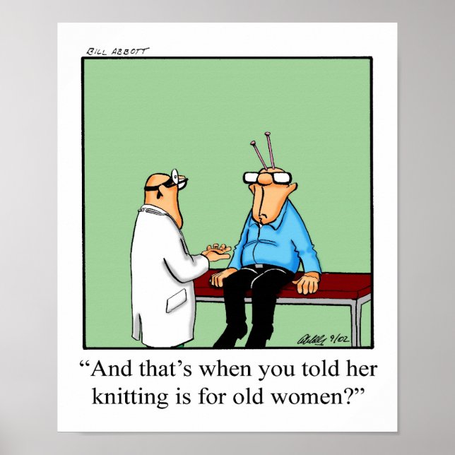 Drôle Tricot Humour Poster cadeau (Devant)