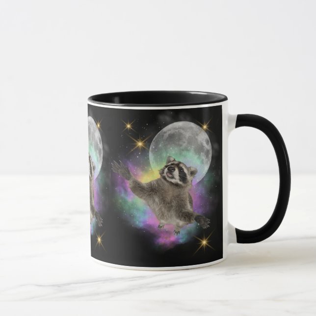 Drôle Trois Raccoons Mug (Droite)