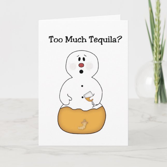 Drôle trop de carte de Noël Tequila (Devant)