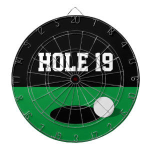 Drôle trou 19 jeu de fléchettes de golf avec des n